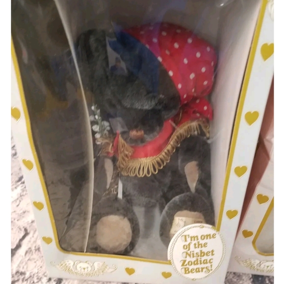 Set of 4 vintage House of Nisbet Zodiac Bears IOB stuffed teddy collection - Picture 5 of 8